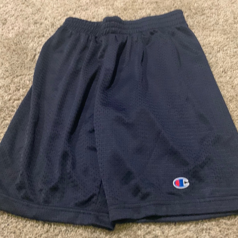 Never worn boys champions blue size medium shorts.